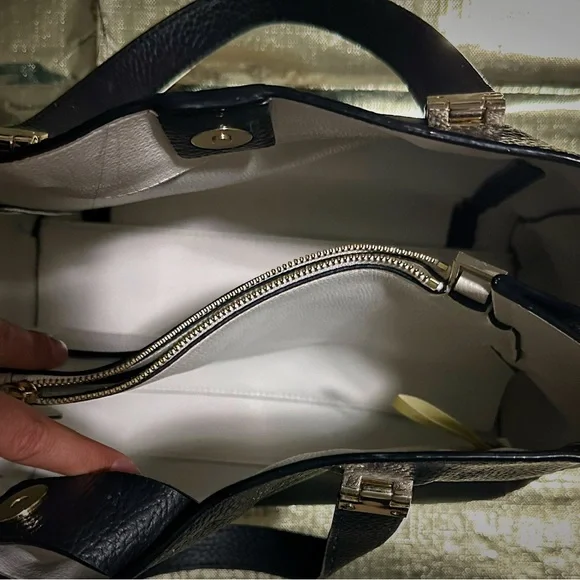 Vintage style Y2K Kate Spade AUTHENTIC Black Leather Tote handbag crossbody bag - Picture 11 of 17